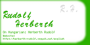 rudolf herberth business card